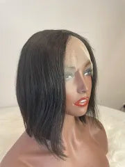 Straight T-Part Transparent Lace Front Bob Human Hair Wig